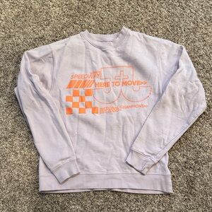 Graphic Kids Sweatshirt - Purple and Orange